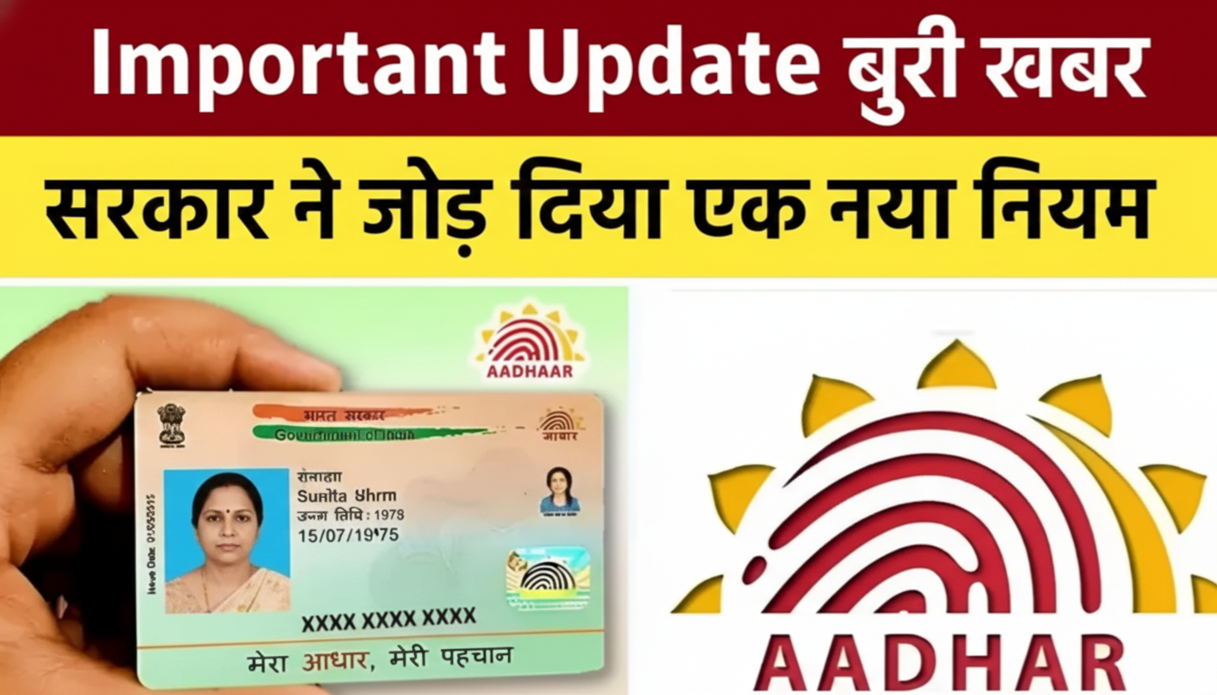 Aadhar Card New Rule 2026 :आधार कार्ड वालों के लिए बड़ा झटका ! ये काम नहीं हुआ तो रुक सकते है बैंक और सरकारी लाभ